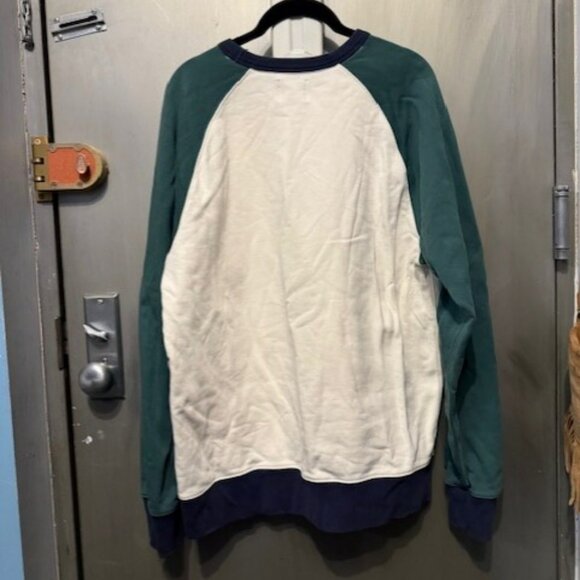 J Crew Retro Colorblock Raglan terry crewneck Pullover Sweatshirt - Picture 10 of 15